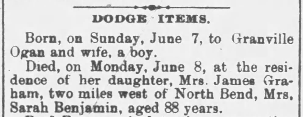 This image has an empty alt attribute; its file name is sarah-benjamin-obit-fremeont-weekly-journal-18-jun-1891-pg-8-.jpg